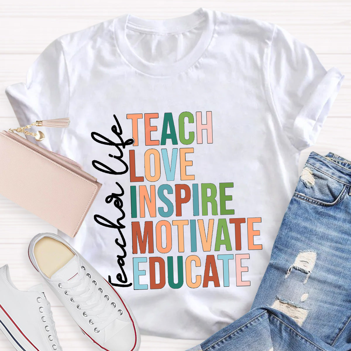 Teach Love Inspire Teacher T-Shirt