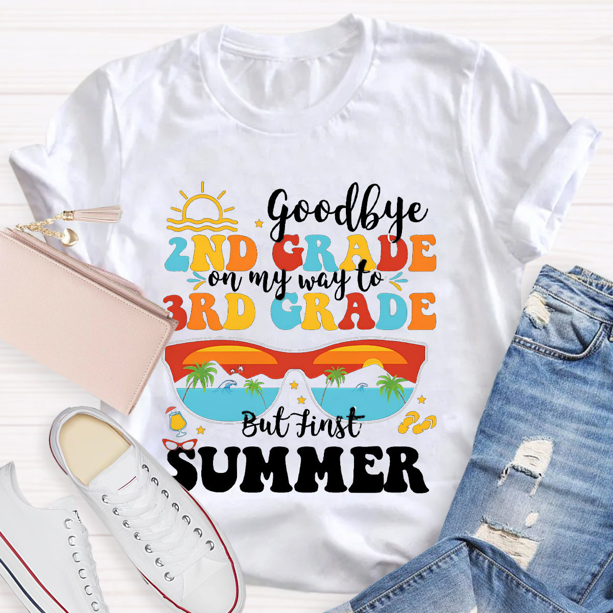 Personalized Grade Good Bye 2nd On My Way To 3rd T-Shirt