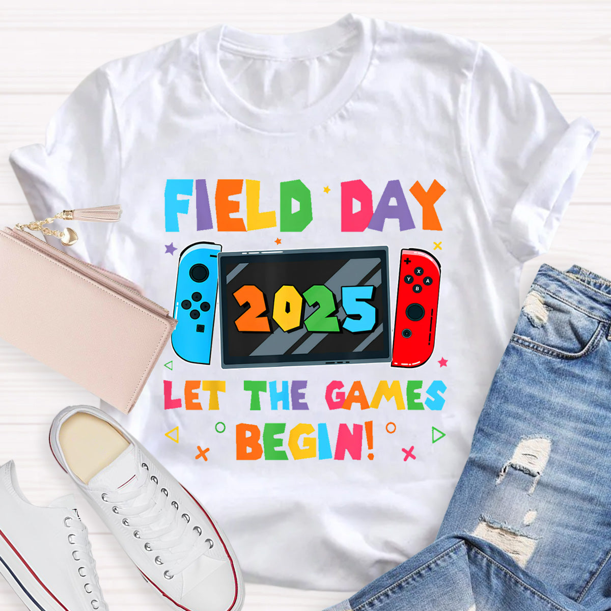 Personalized Year Field Day Let The Games Begin Teacher T-Shirt