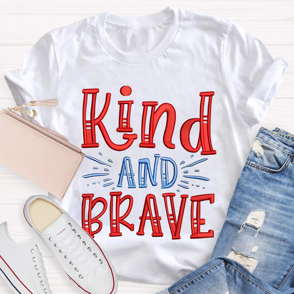 Kind And Brave Teacher T-Shirt