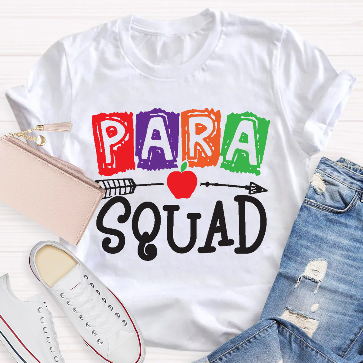 Para Squad Apple Teacher T-Shirt