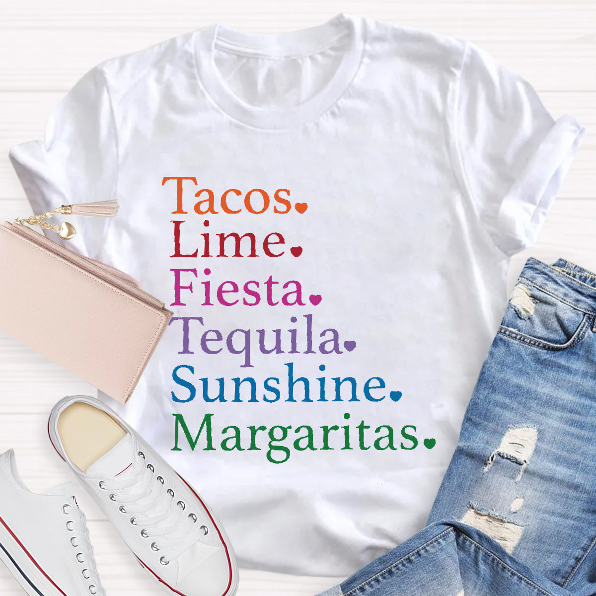 Tacos Lime Fiesta Tequila Margaritas Spanish Teacher T-Shirt