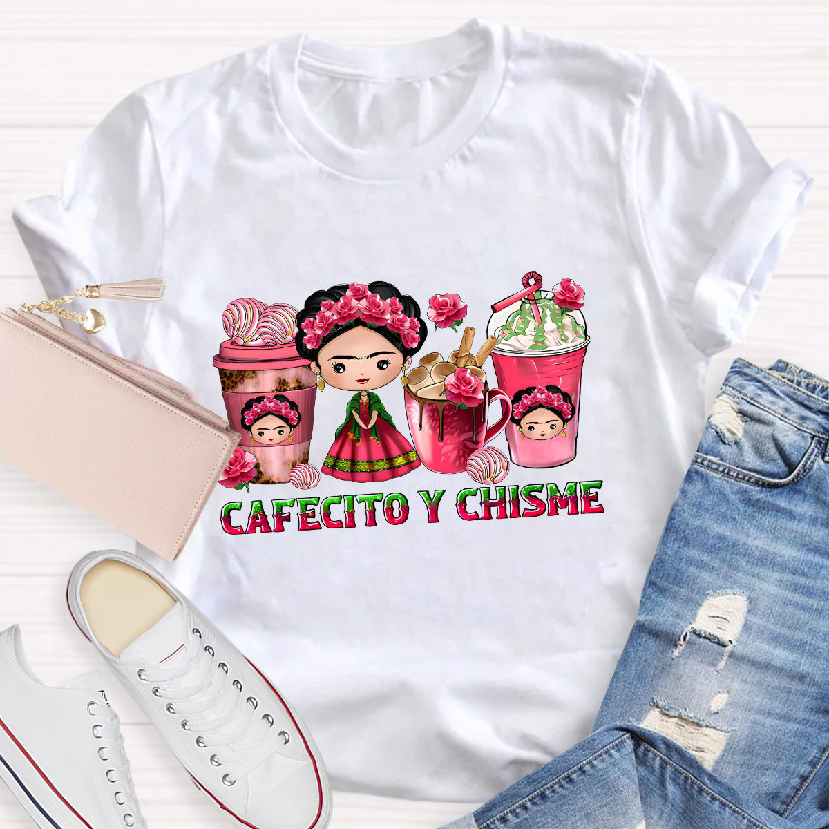 Cafecito Y Chisme Spanish Teacher T-Shirt