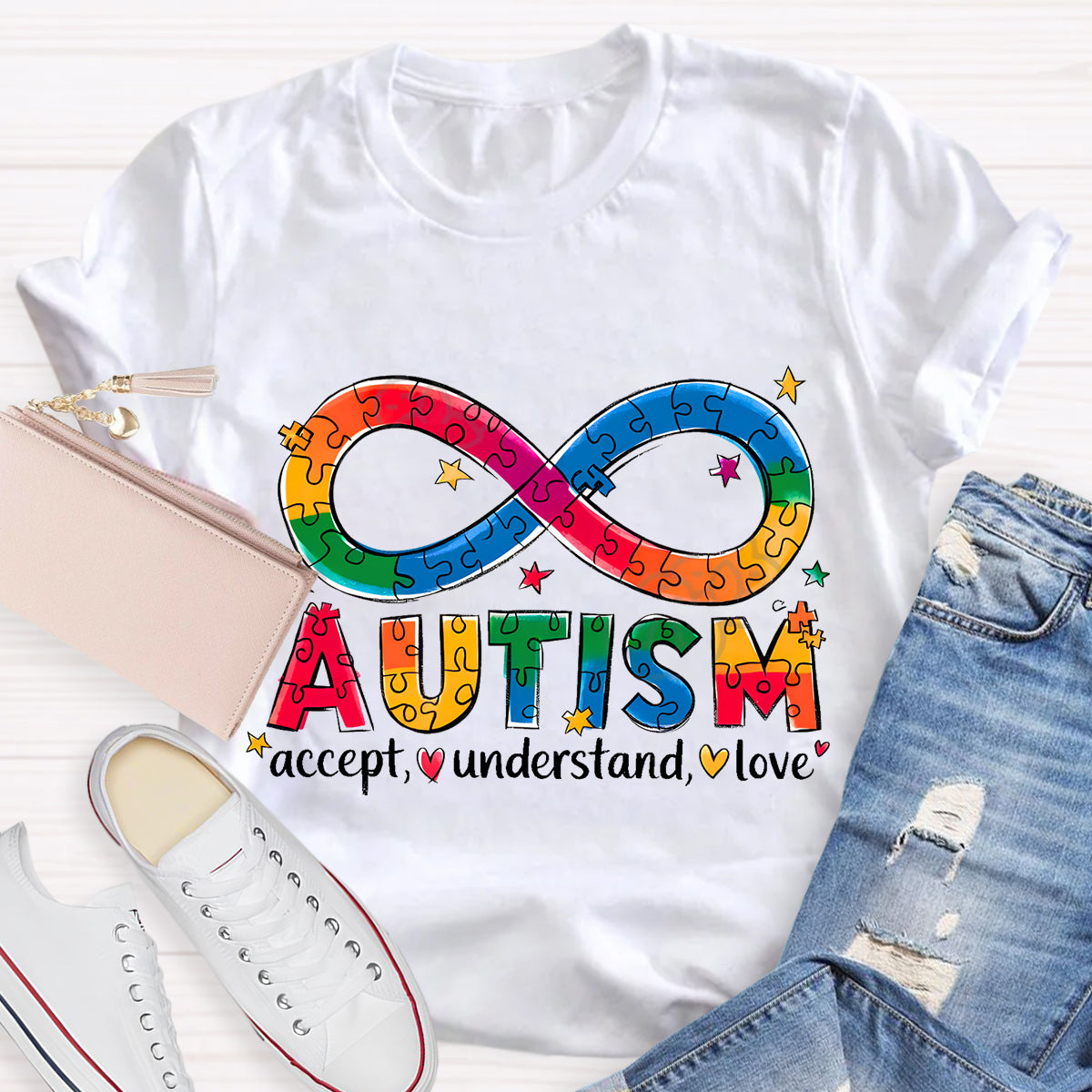 Autism Accept Understand Love Teacher T-Shirt
