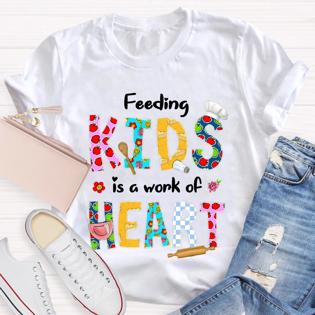 Feeding Kids Is A Work of Heart T-Shirt
