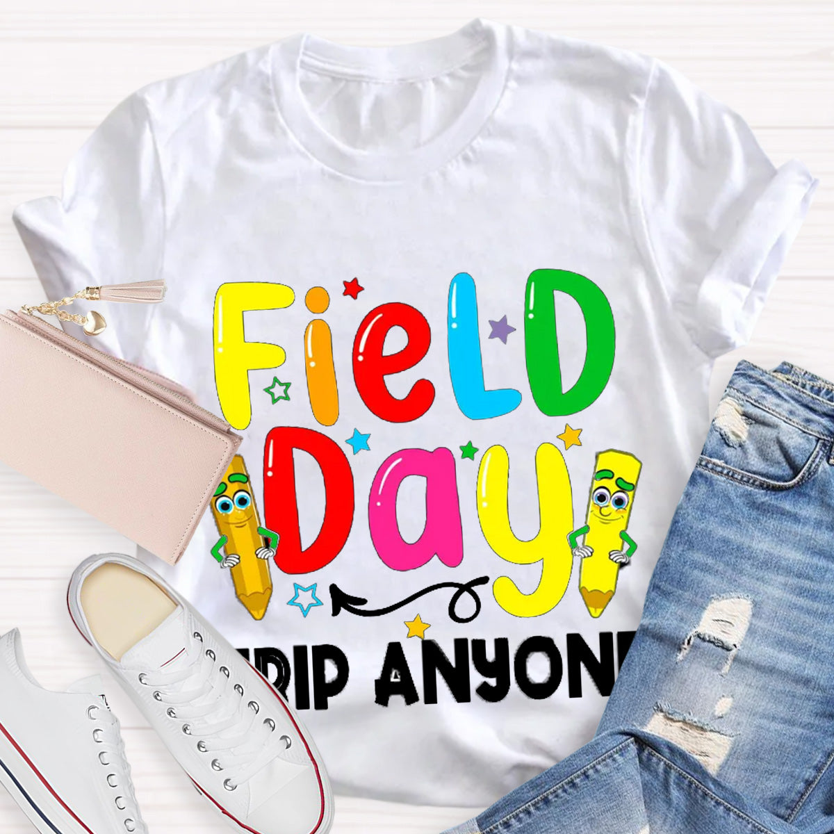 Field Day Pencil Teacher T-Shirt