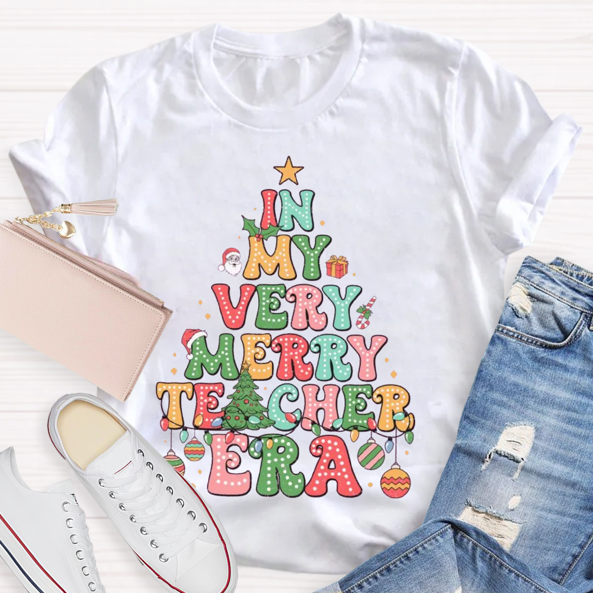Christmas In My Very Merry Teacher Era T-Shirt