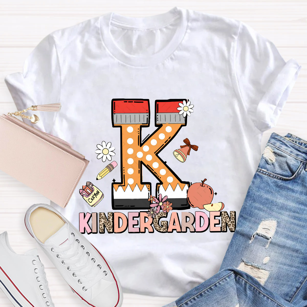 Personalized Grade K IS Symbol Of kindergarten Teacher T-Shirt