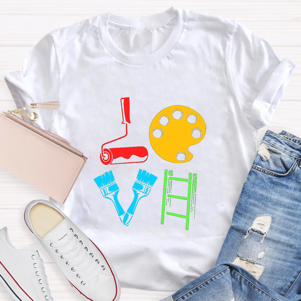 I Love Art Teacher T-Shirt