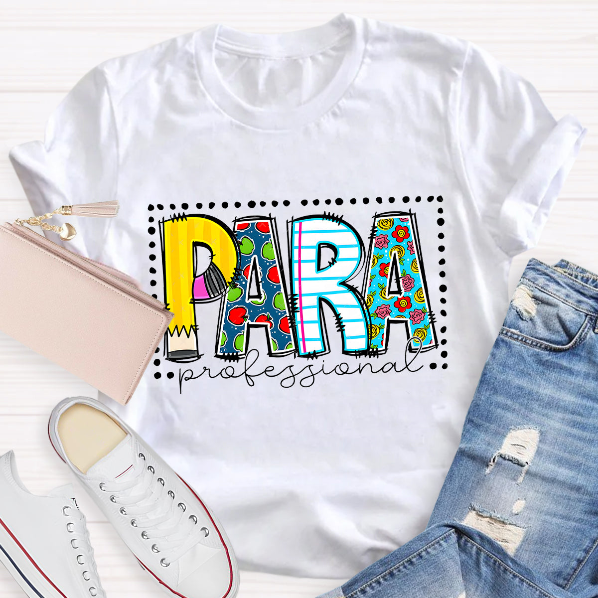 Para Professional Teacher With Heart T-Shirt