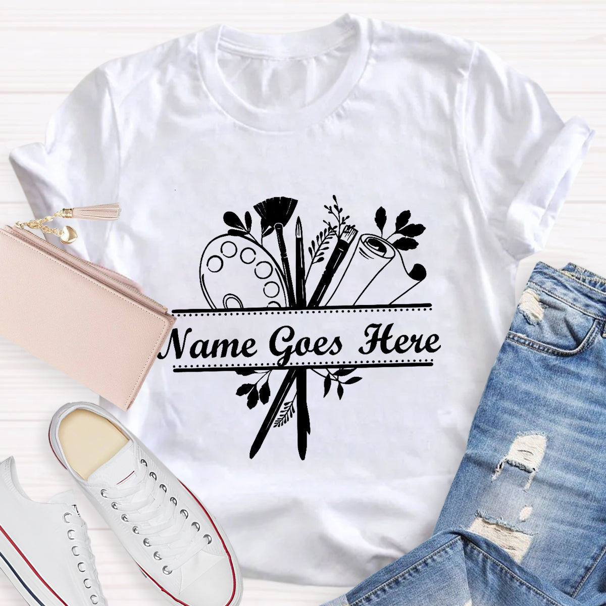 Personalized Art Teacher Name Goes Here T-Shirt
