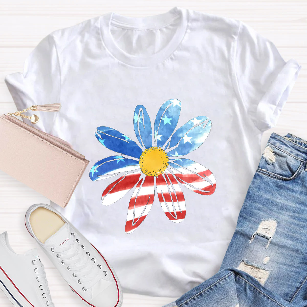 Patriotic Sunflower T-Shirt
