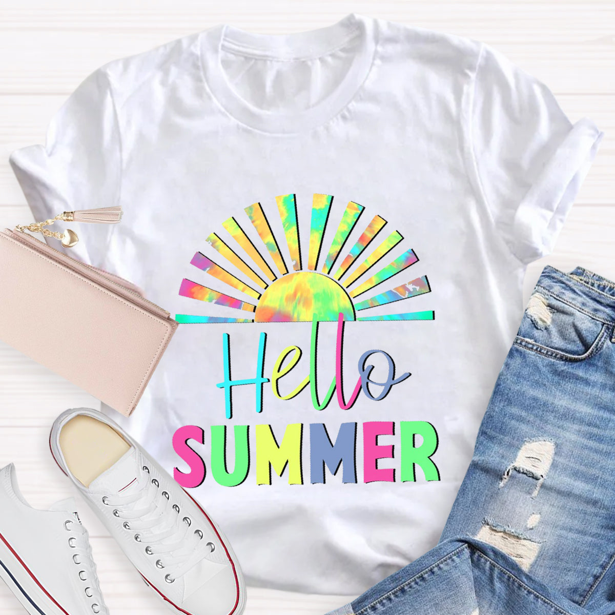 Hello Summer Sun Teacher T-Shirt