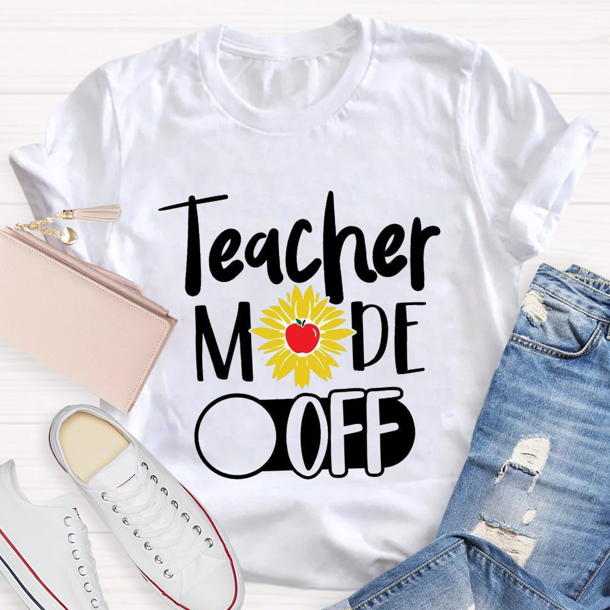 Teacher Mode Off Apple Teacher T-Shirt