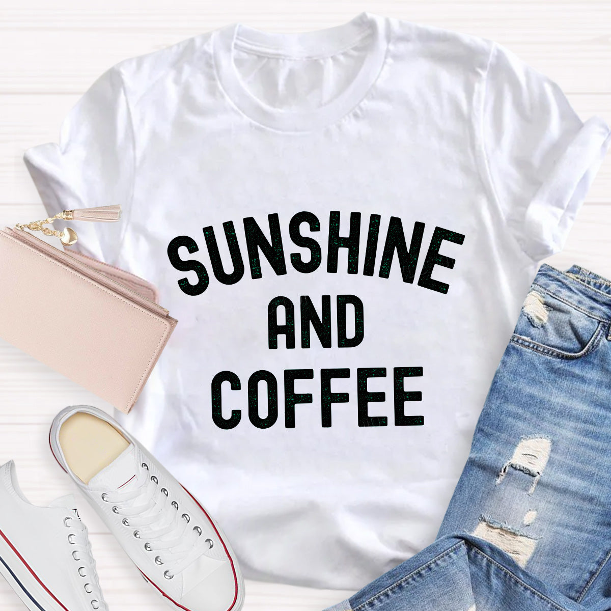 Sunshine And Coffee Teacher T-Shirt