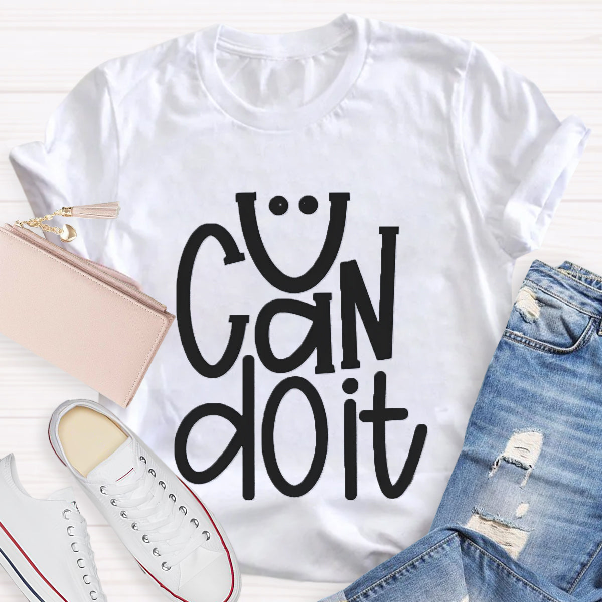 Can Do It Smile Teacher T-Shirt