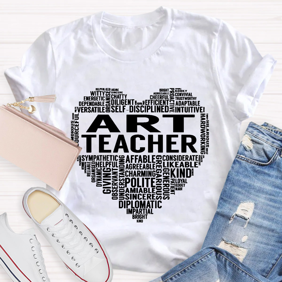 Art Teacher Defination Heart T-Shirt