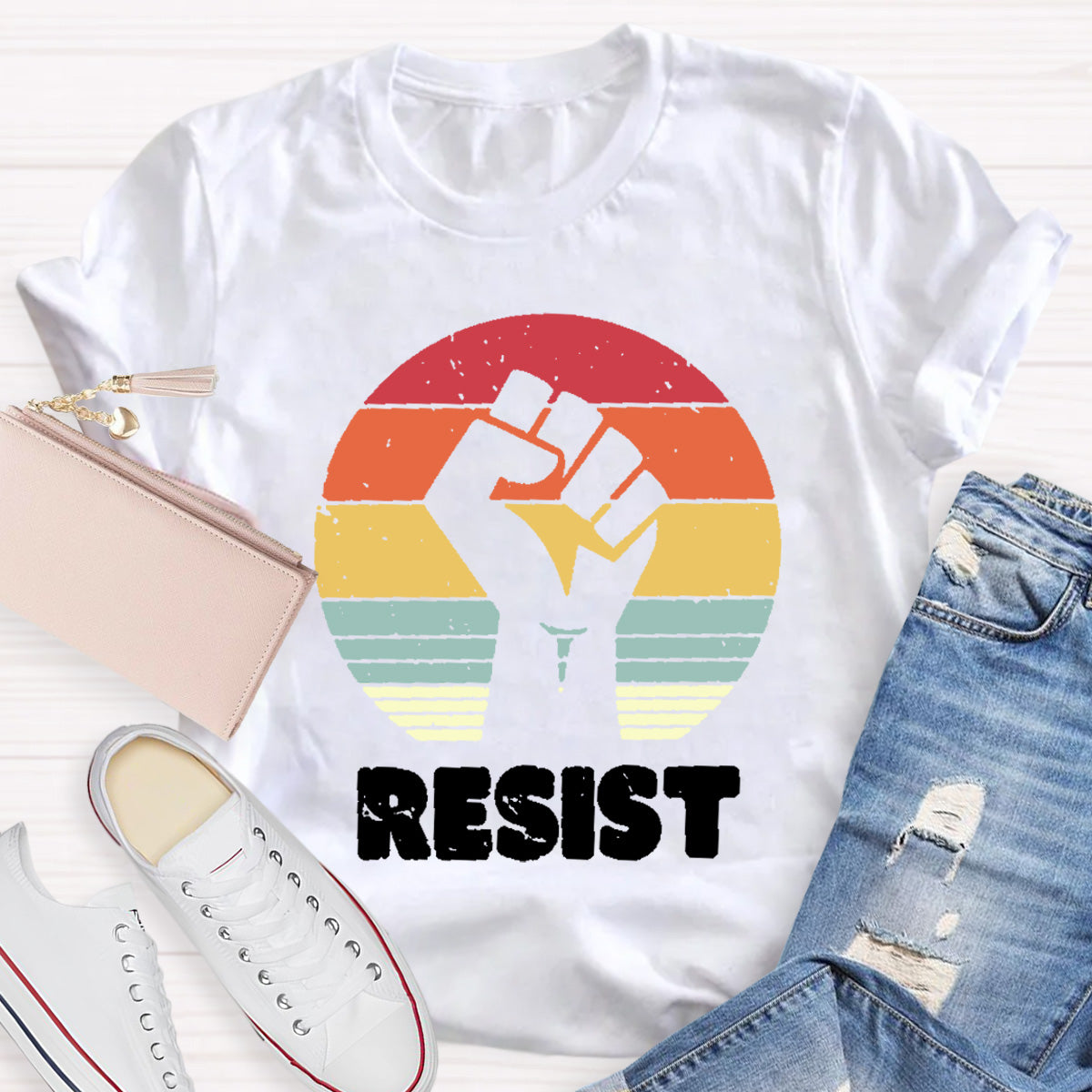 Resist Fist Teacher T-Shirt