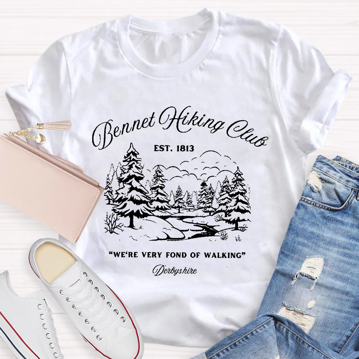 We're Very Fond Of Walking Teacher T-Shirt