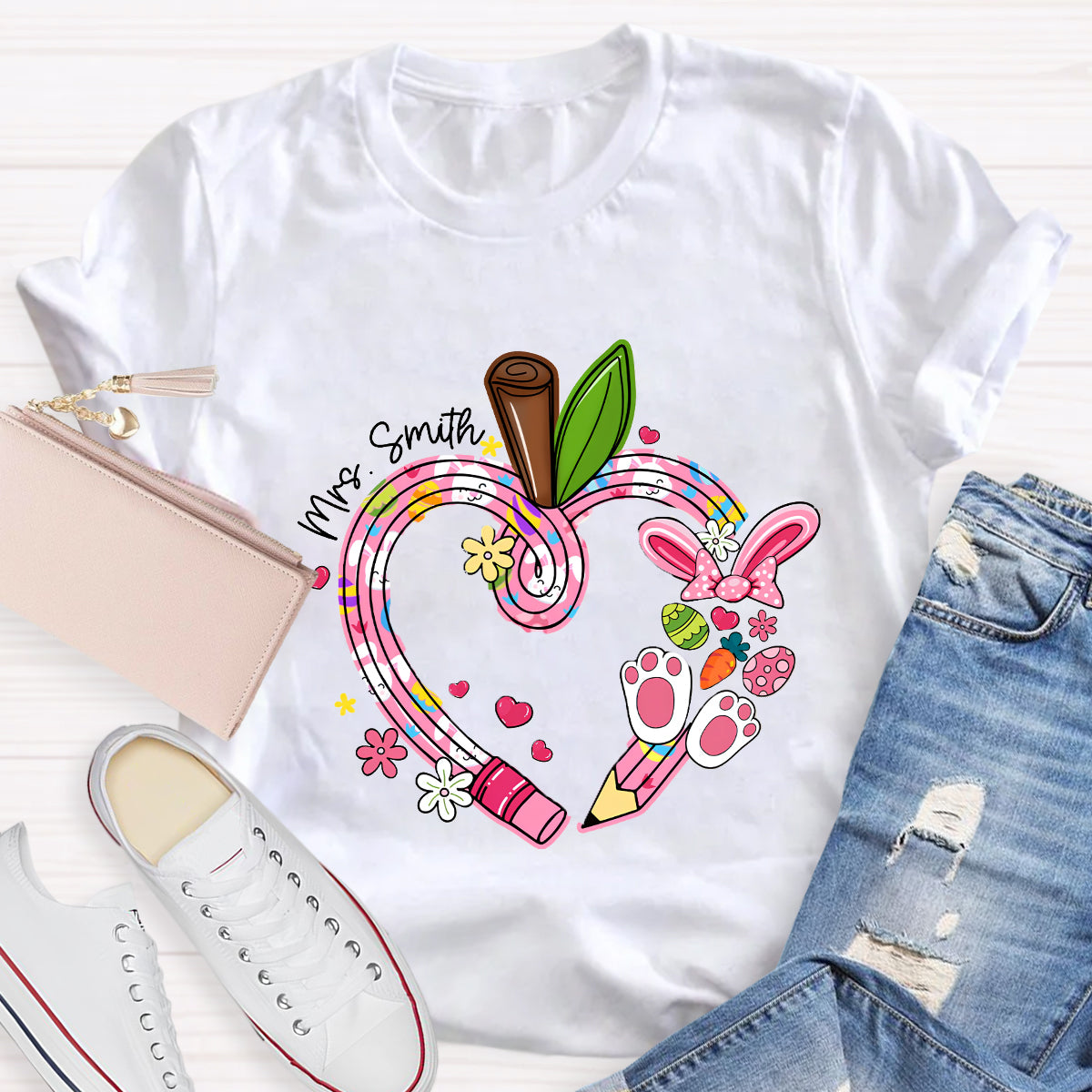 Personalized Name Easter Bunny T-Shirt
