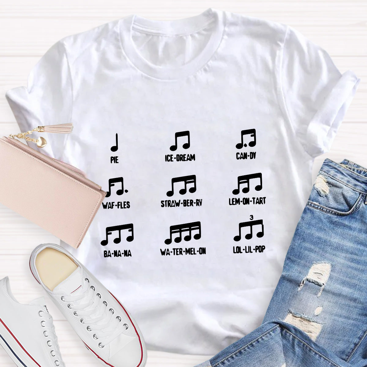 Pie Banana Candy Music Teacher T-Shirt