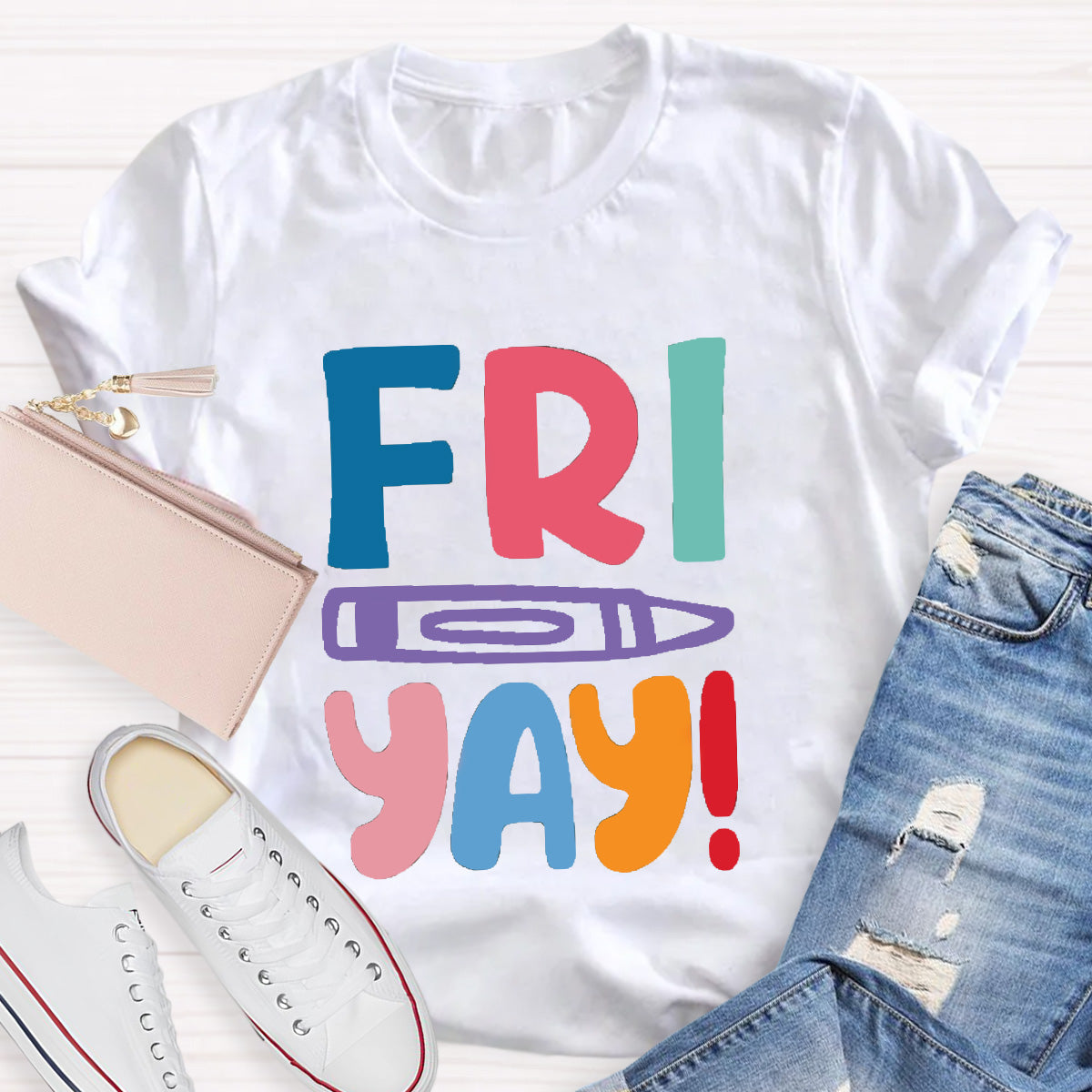 Fri Yay Pencil Teacher T-Shirt