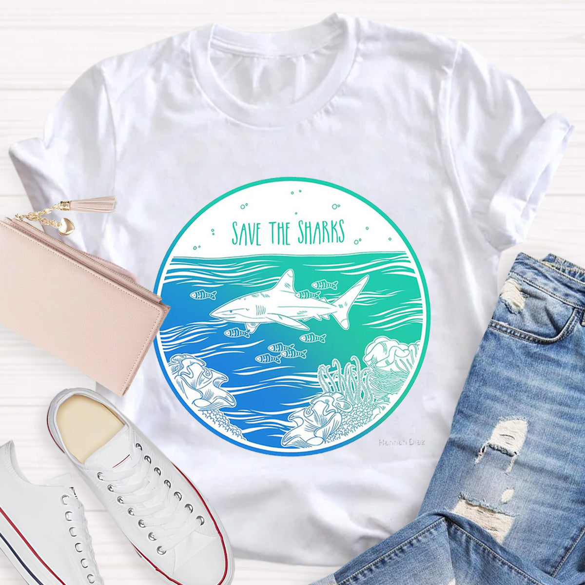 Save The Sharks Teacher T-Shirt