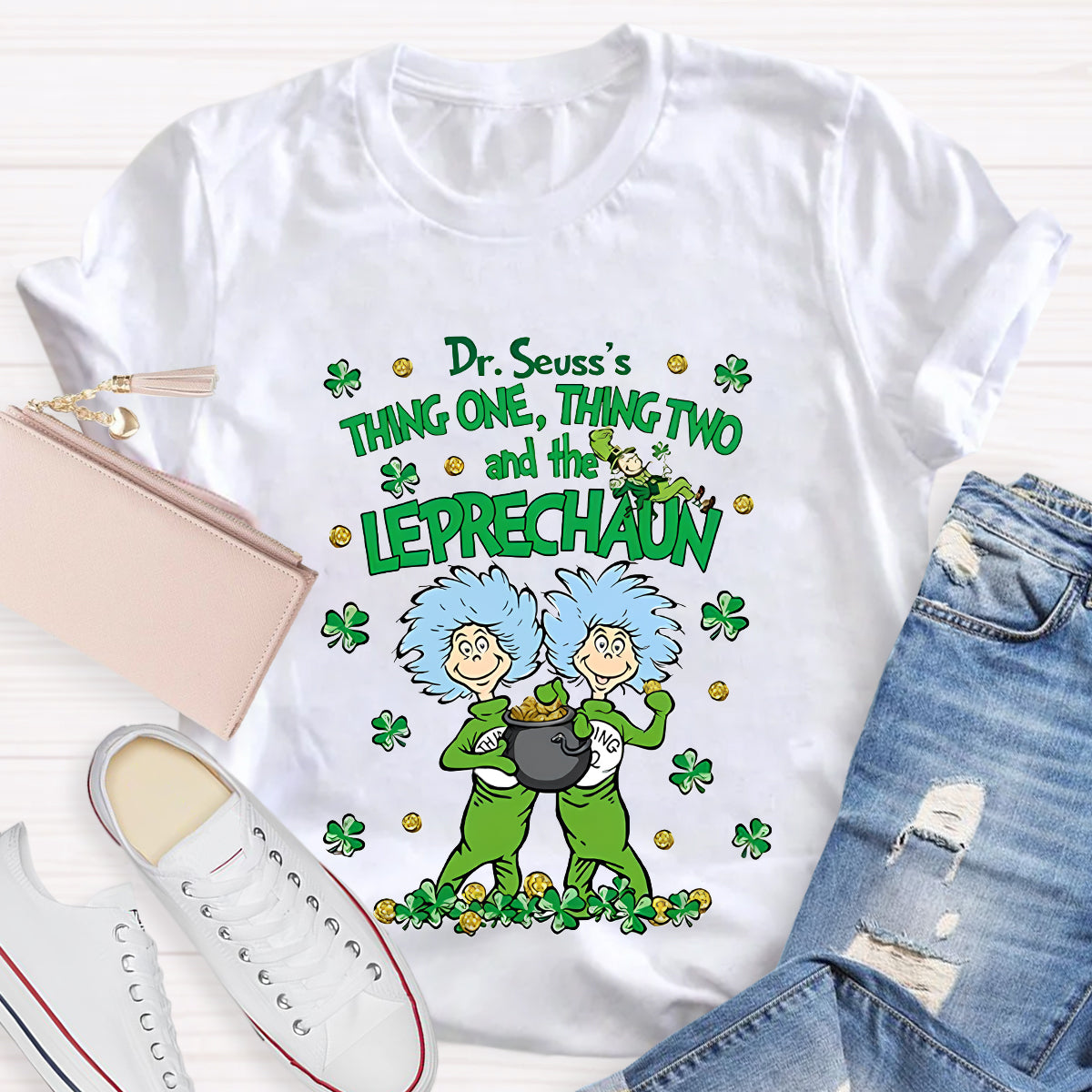 Thing One Thing Two And The Leprechaun Teacher T-Shirt