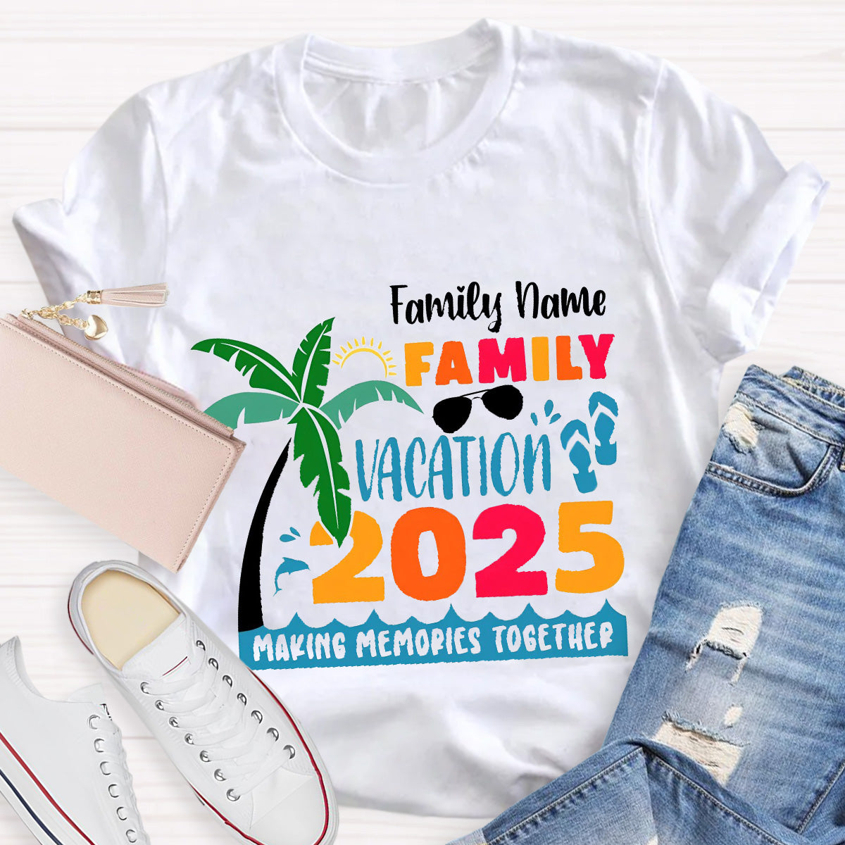 Personalized Family Name Vacation Teacher T-Shirt