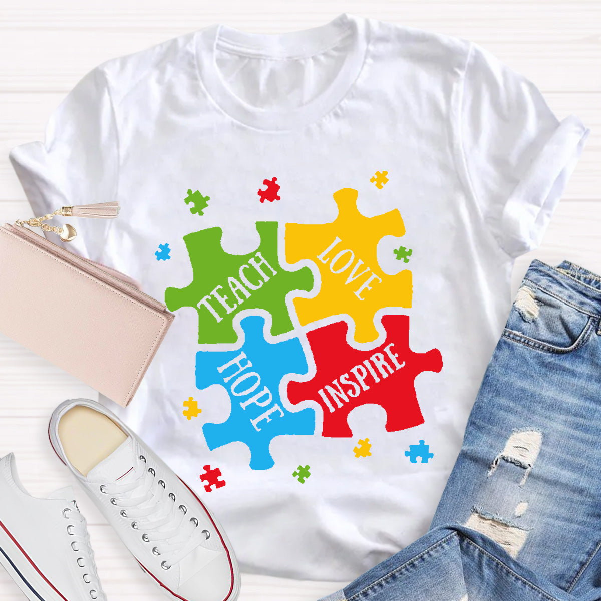 Teach Love Hope Inspire Teacher T-Shirt