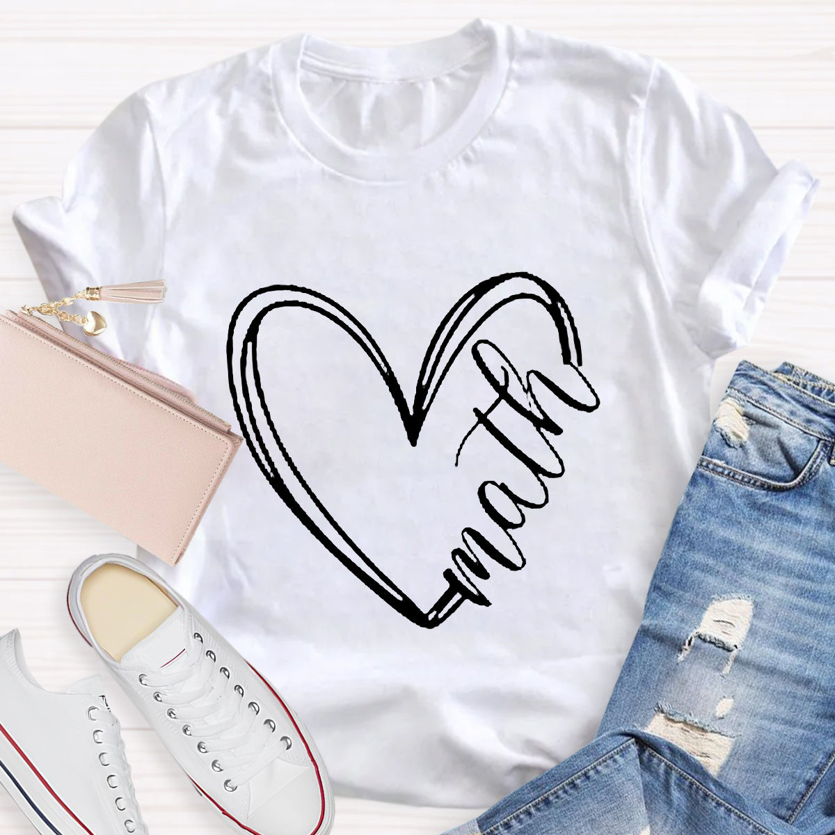 Math Heart Teacher T-Shirt