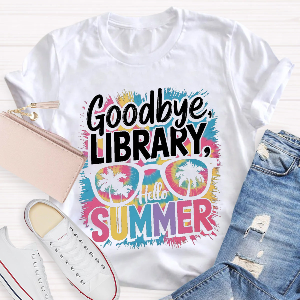 Goodbye Library Hello Summer Teacher T-Shirt