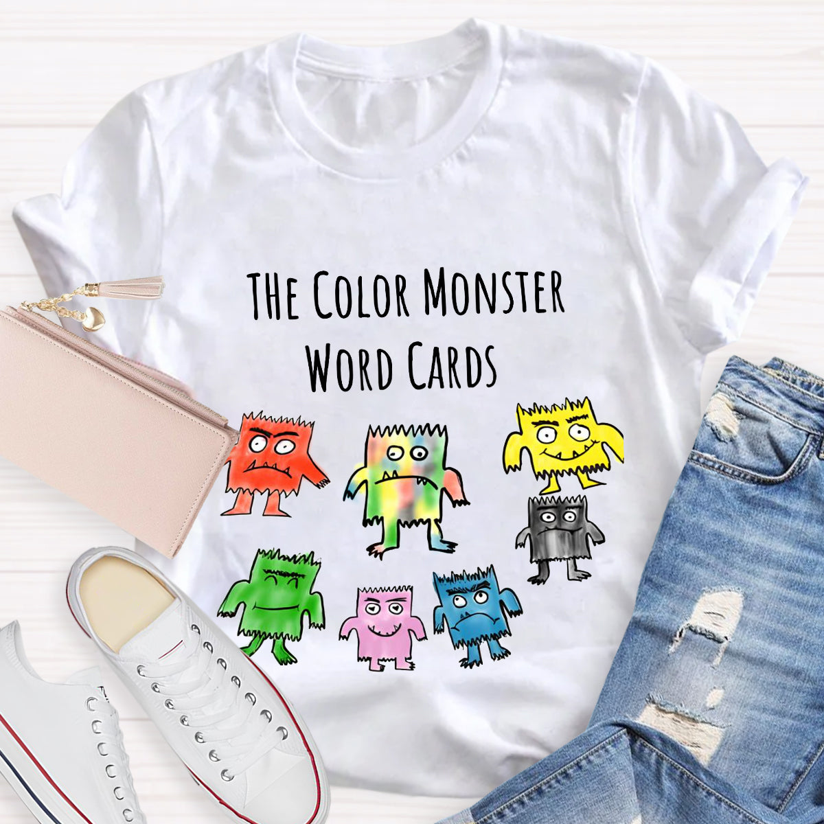 The Color Monster Word Card T-Shirt