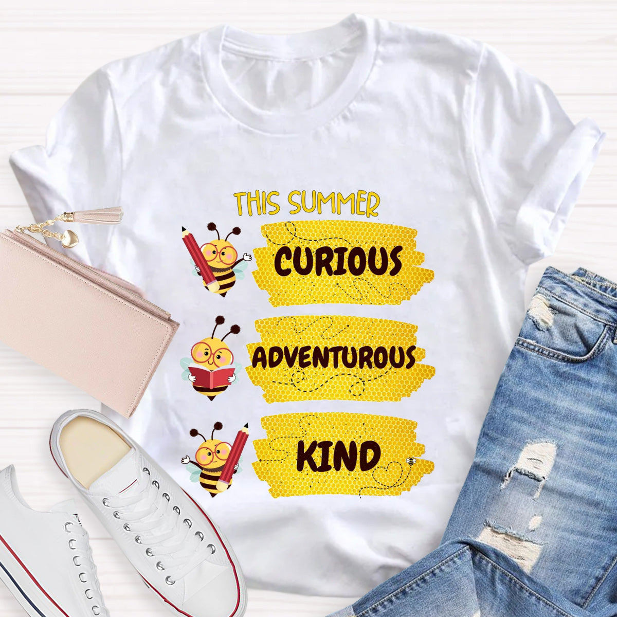 The Summer Curious Adventurous Kind Teacher T-Shirt