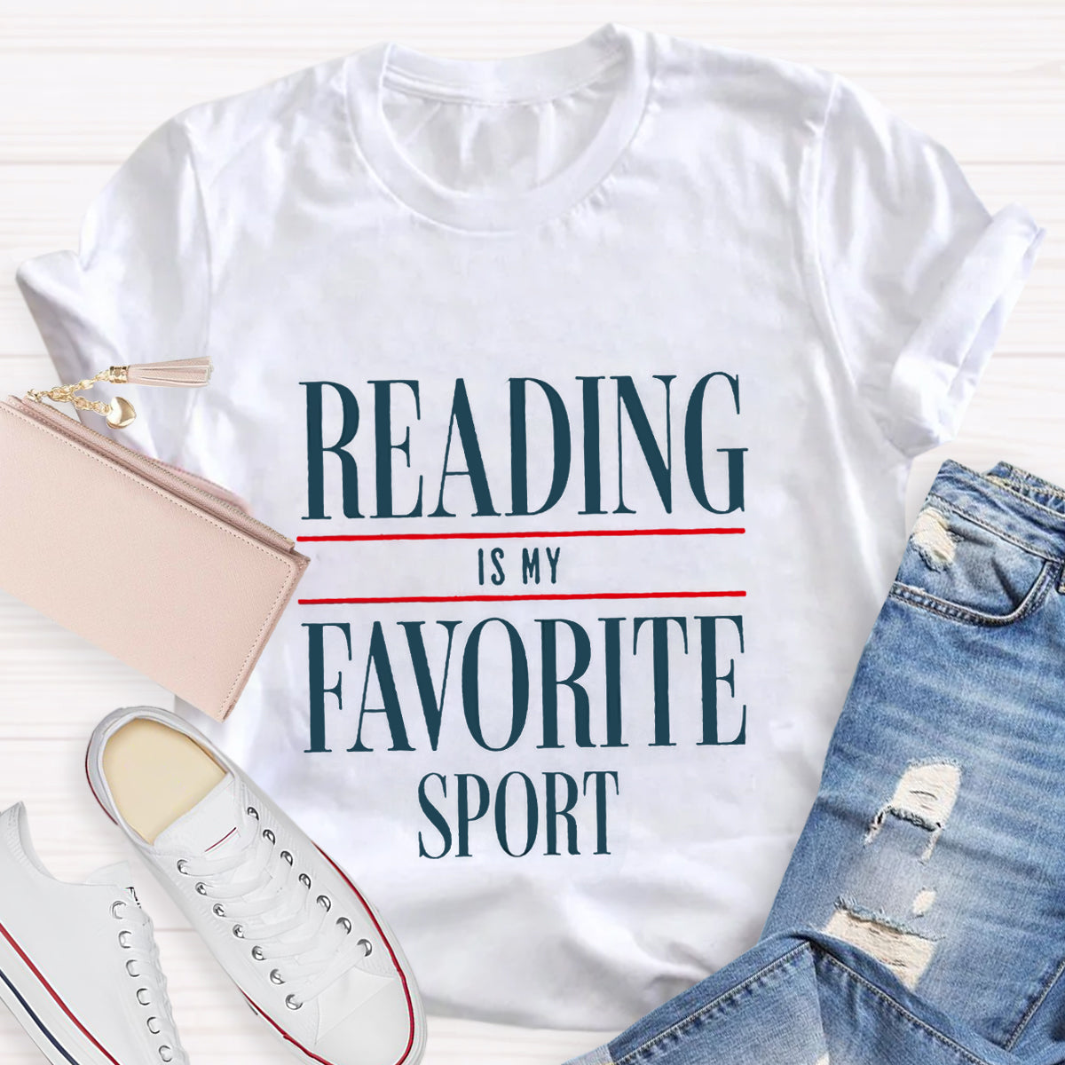 Reading Is My Favorite Sport Teacher T-Shirt