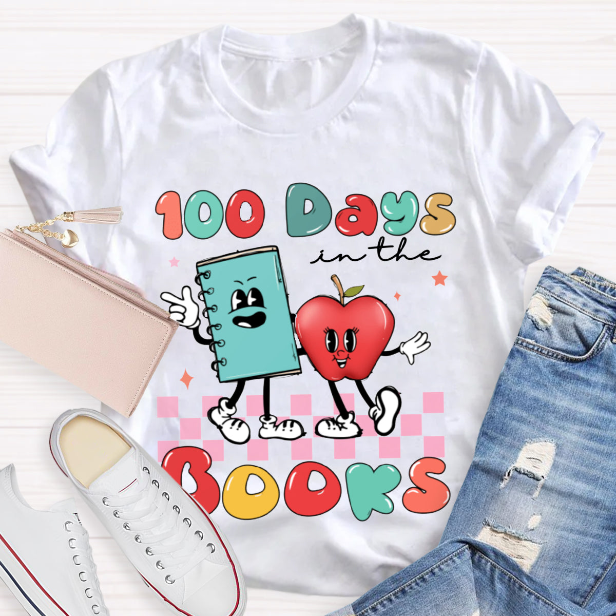 100 Days In The Books Teacher T-Shirt