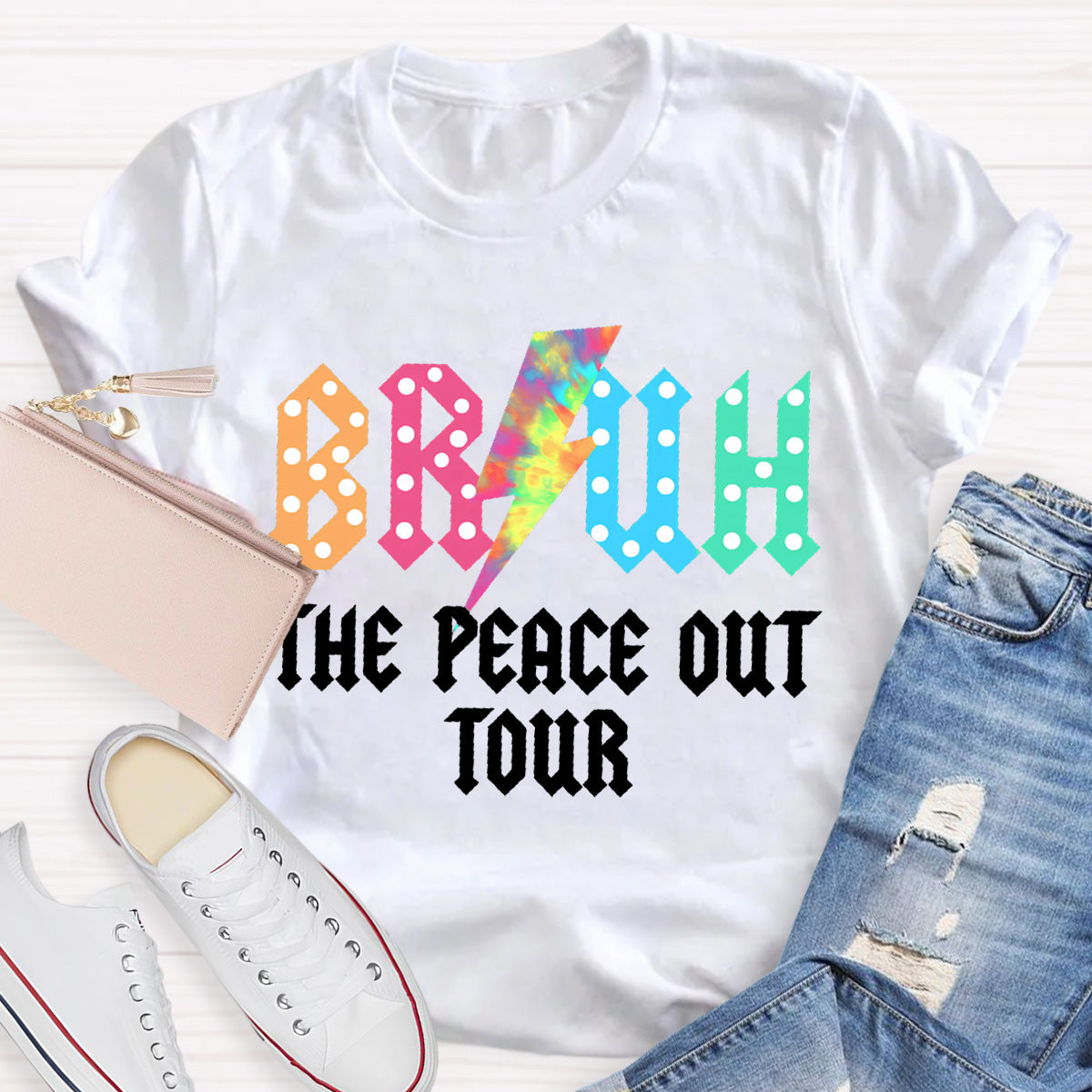 Bruh The Peace Out Tour Teacher T-Shirt