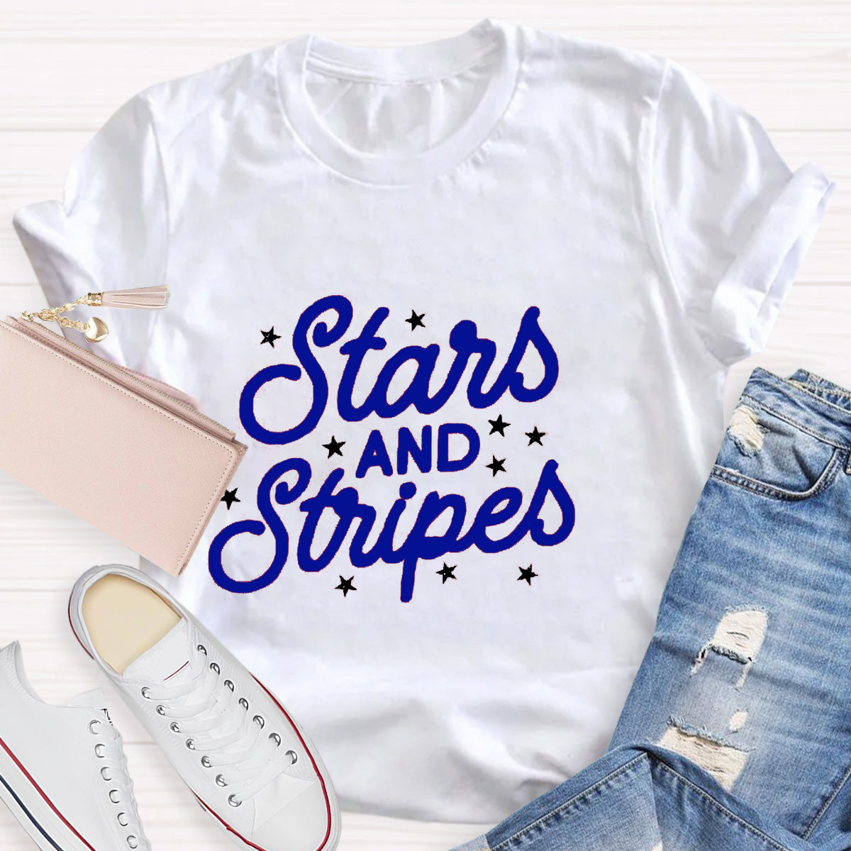 Stars And Stripes Teacher T-Shirt