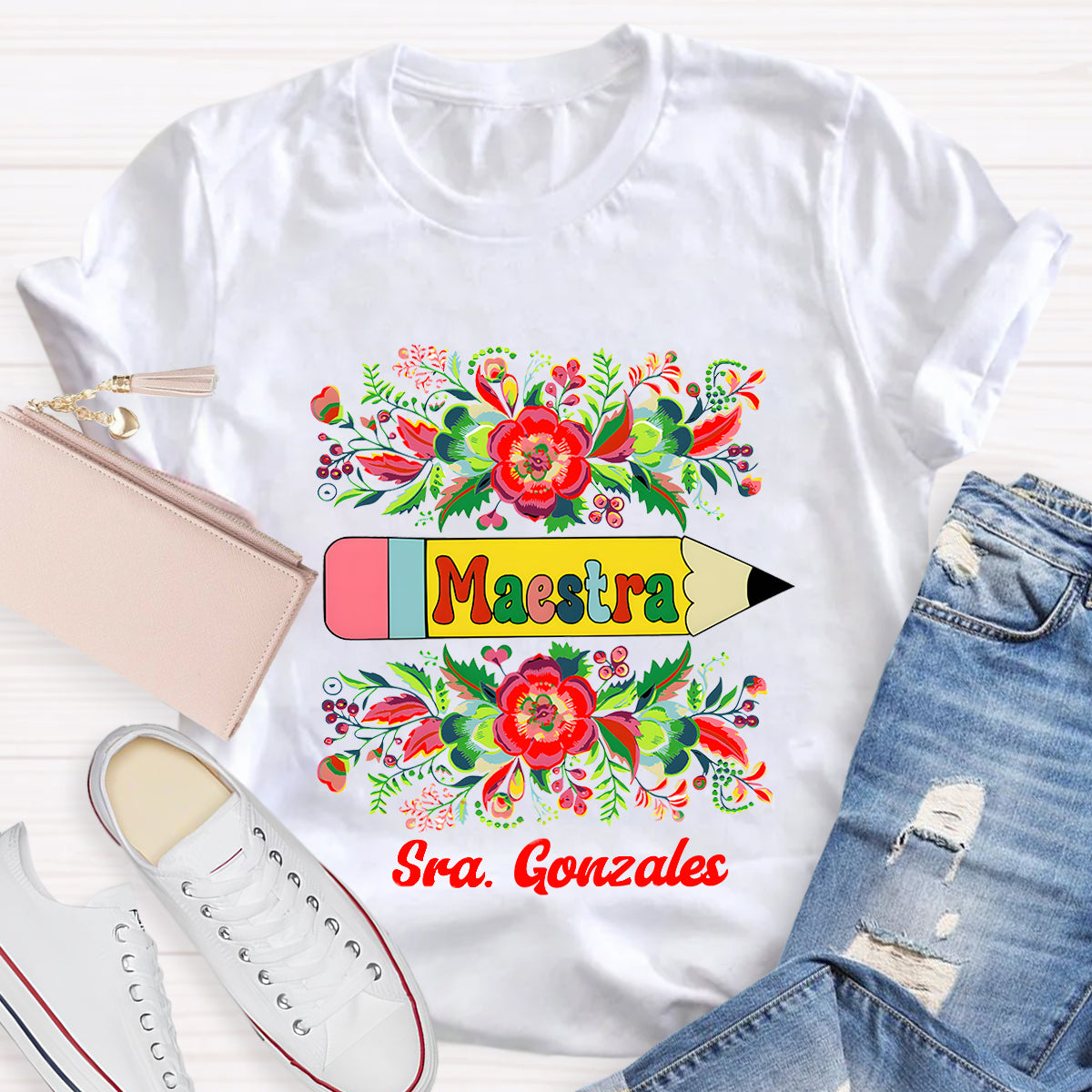 Personalized Maestra Name T-Shirt