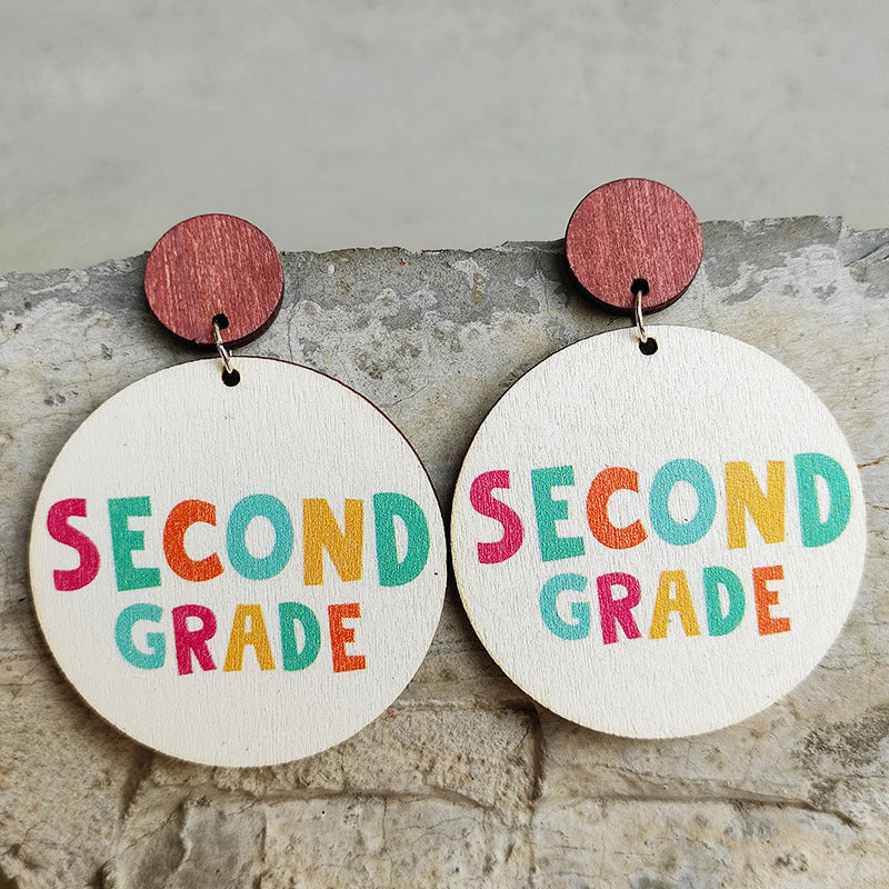 Colorful Letter Semester Grade Earrings
