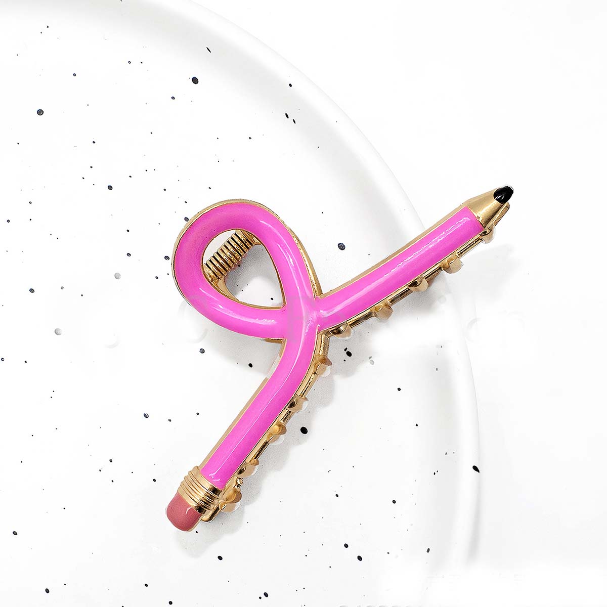 Colorful Pencil Shaped Shark Teacher Hair Clip