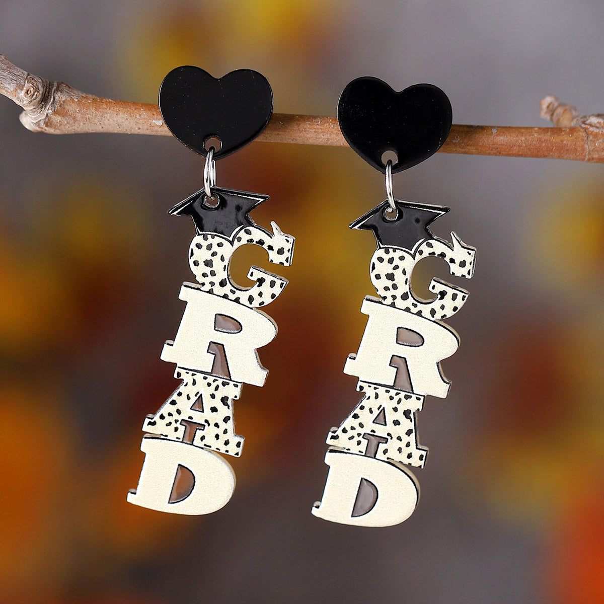 Bachelor'S Hat And Book Heart Pendant