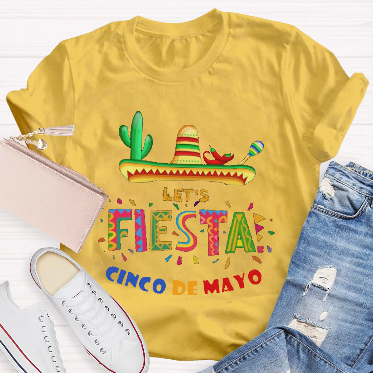 Let's Fiesta Cinco De Mayo Teacher T-Shirt