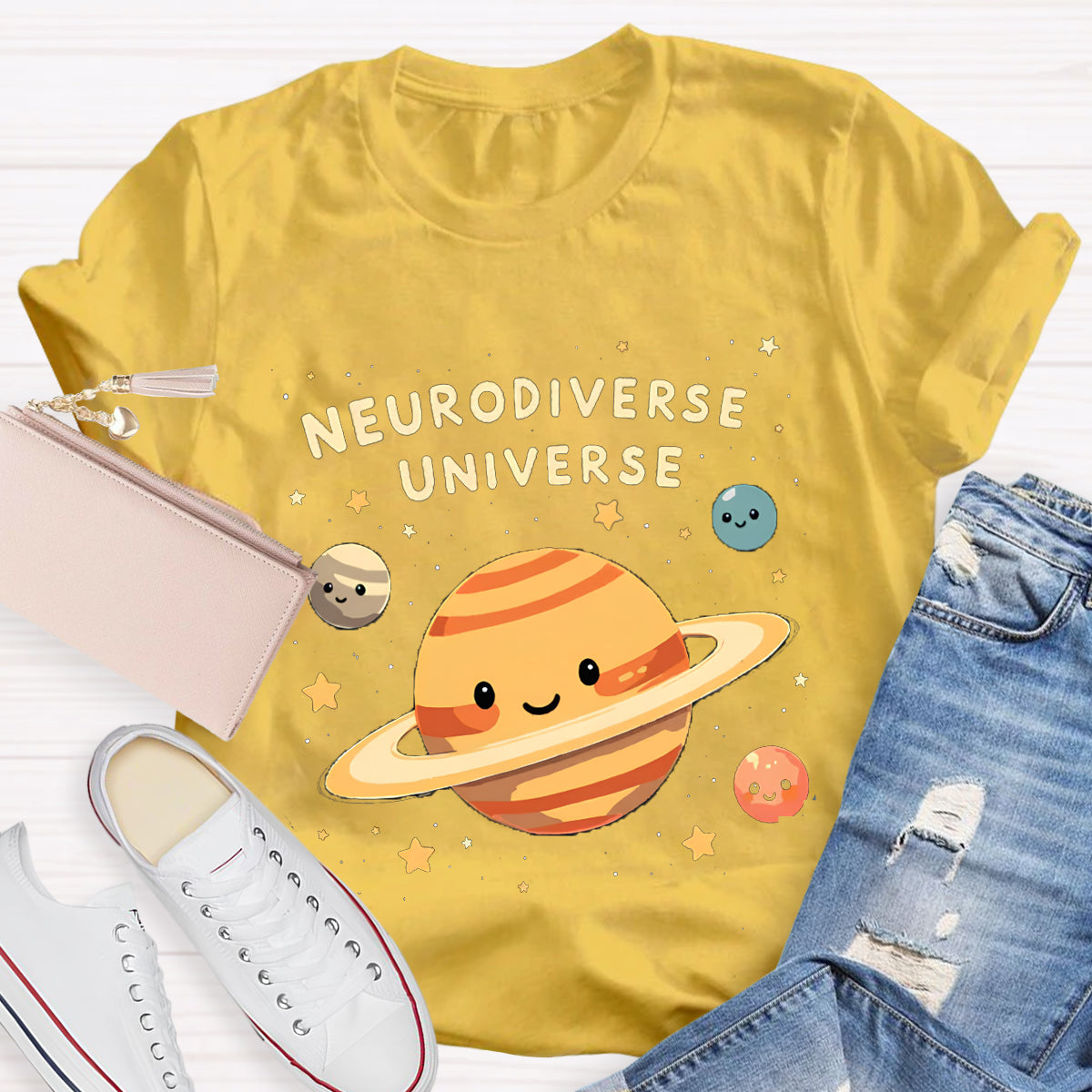 Autism Awareness Neurodiverse Universe Teacher T-Shirt