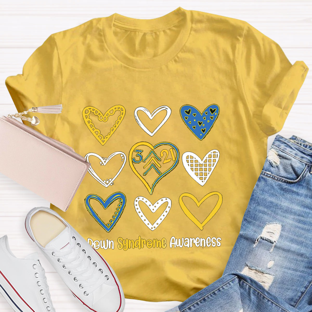 Down Syndrome Awareness Heart T-Shirt