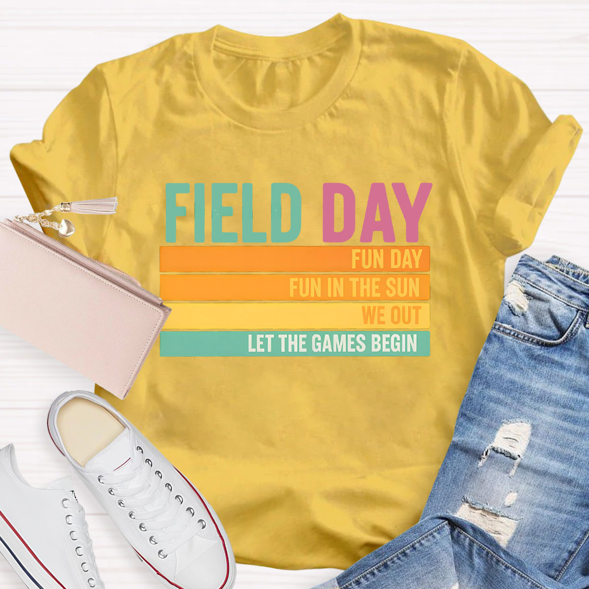 Field Day Let The Game Begin Teacher T-Shirt