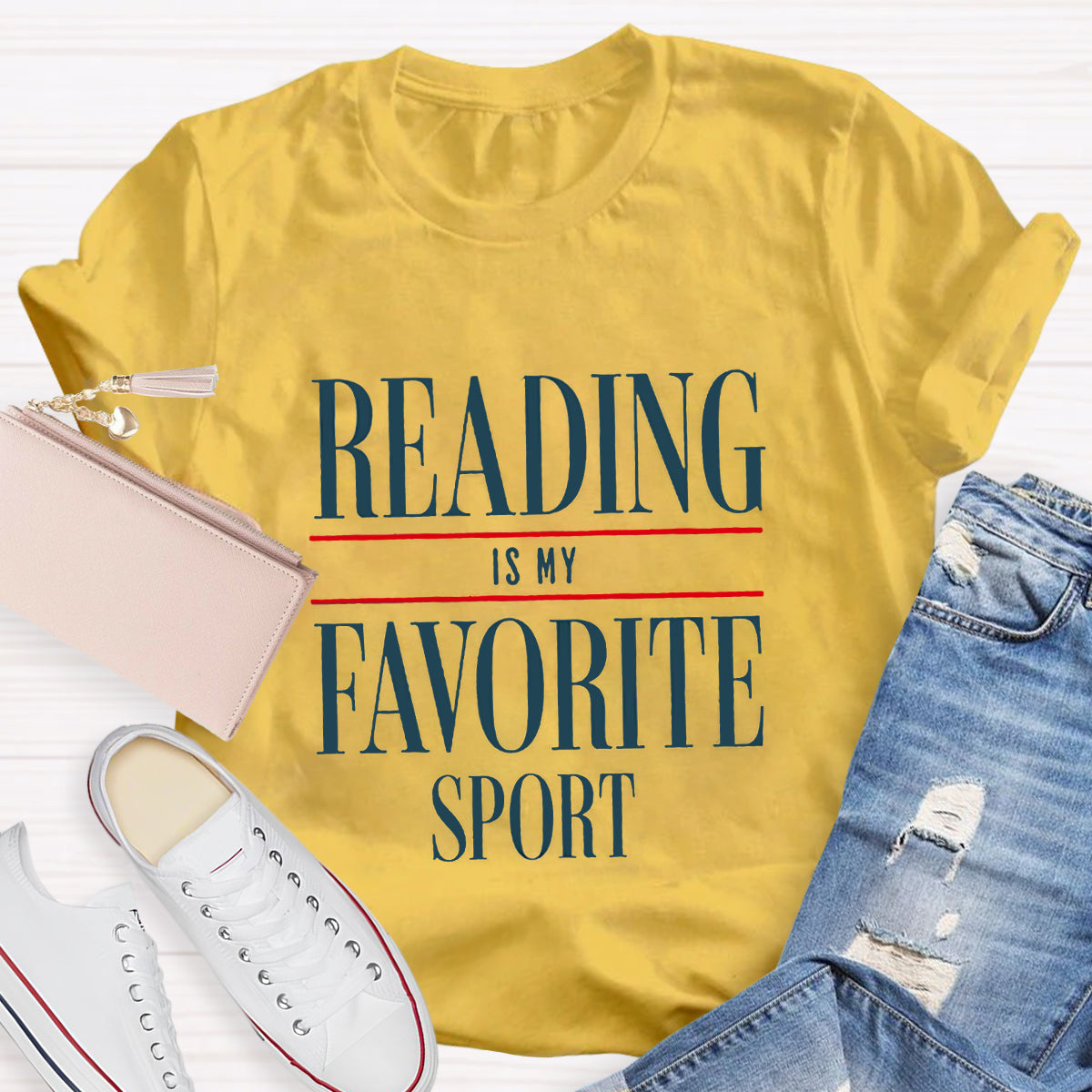 Reading Is My Favorite Sport Teacher T-Shirt
