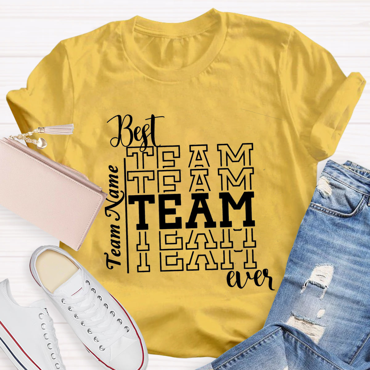 Personalized Best Team Ever Teacher T-Shirt