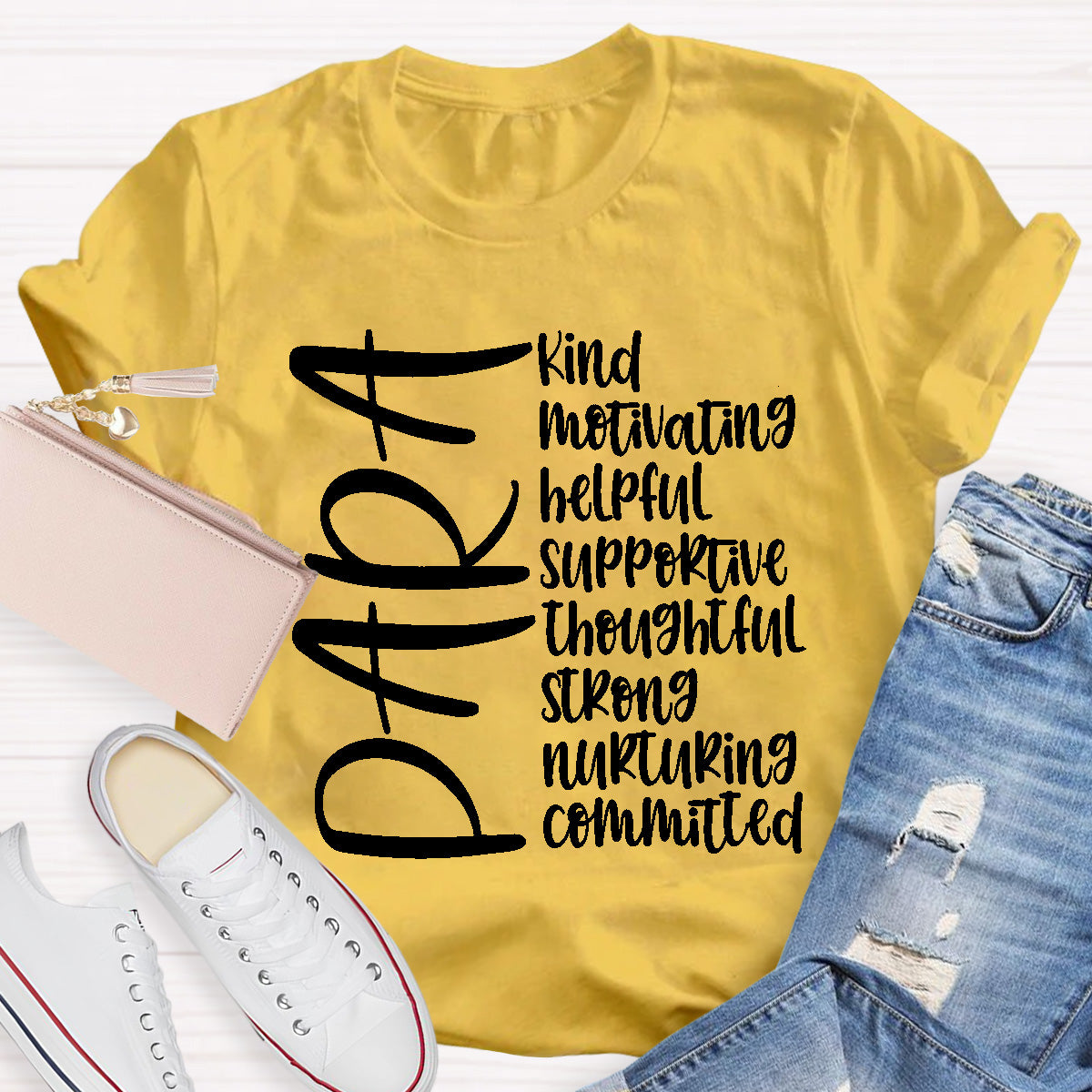 Para Teacher Helpful Kind Motivating T-Shirt