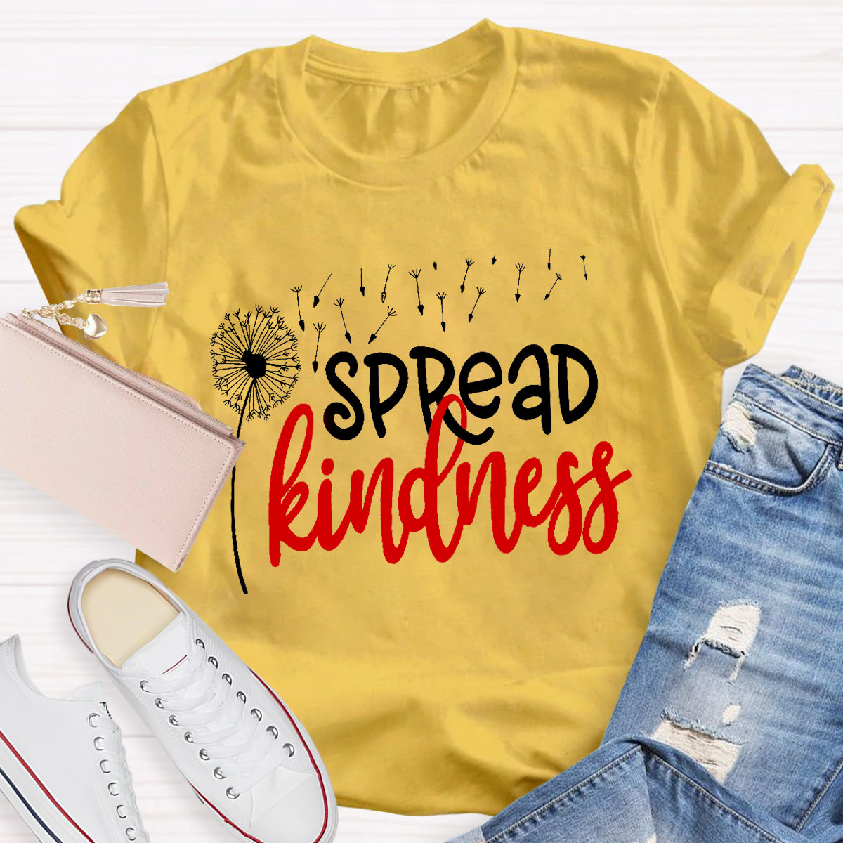 Spread Kindness Dandelion Teacher T-Shirt